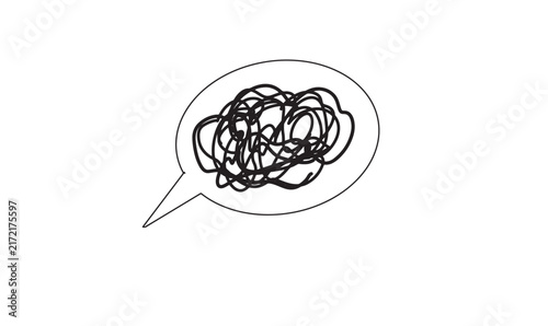 Message box drawing black color object lost problem confused communication bankruptcy idea warning information error chat talk notification cloud feedback confused problem wrong alert conversation 