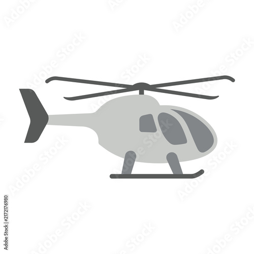 Helicopter icon on white background. Airplane and flight symbol. Transport and aviation pictogram for web design.