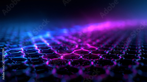 Glowing Graphene Molecular Lattice and Nanotechnology Structure