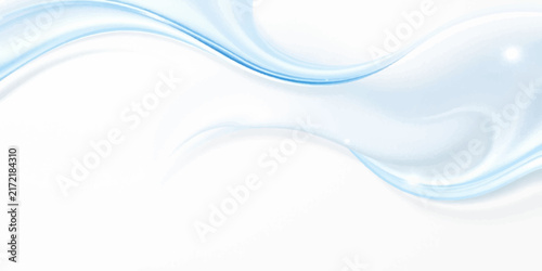 фотографія Abstract Blue Wave Background with Flowing Water Curves, Smooth Light Lines, Liq