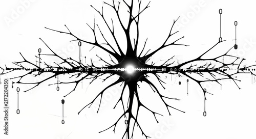 Black and White Neuron 