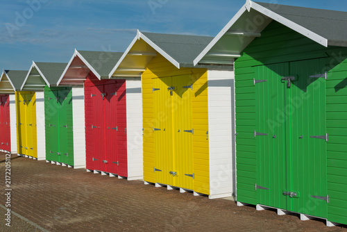 colorful beach huts