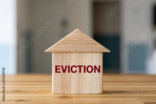 Obraz na płótnie 「EVICTION」の文字で表す賃貸住宅の立ち退き