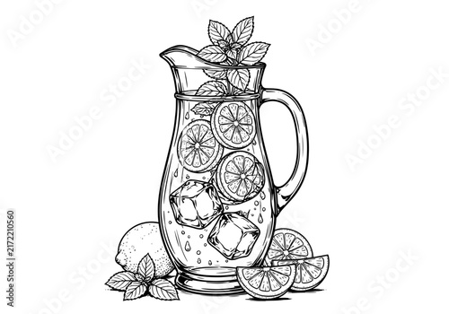 still life with a jug and juice