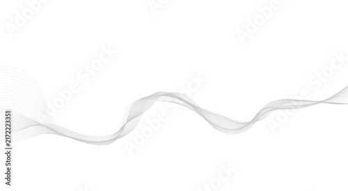 Canvastavla Abstract Complex White Wave Lines Vector Background
