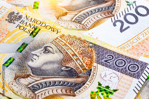 200 Polish Zloty banknote featuring King Sigismund I the Old. Currency of Poland. Money of the European country.