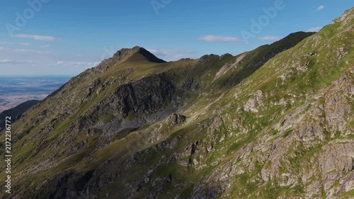 Remote summit profile over Romanian Transfagarasan highlands