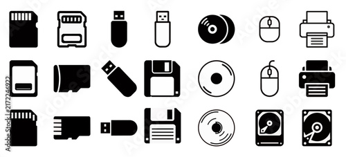 パソコンの記録メディアと周辺機器