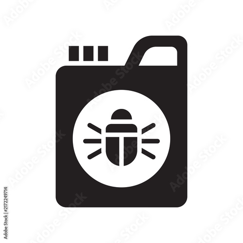Pesticide Chemical Canister Icon - Agricultural Bug Killer Jug Glyph Symbol