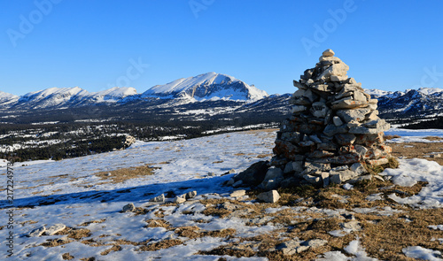 Obraz na plátne Grand Veymont et Hauts-Plateaux du Vercors enneigés
