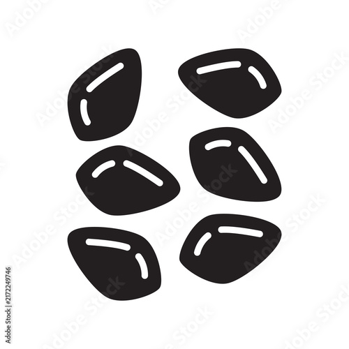 Group of Planting Seeds Icon - Crop Seed Set Glyph Symbol
