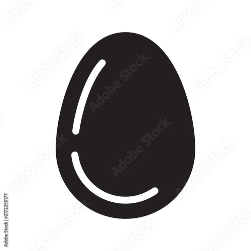 Single Fresh Poultry Egg Icon - Farm Fresh Egg Glyph Symbol