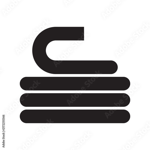 Coiled Garden Water Hose Icon - Farm Irrigation System Glyph Symbol