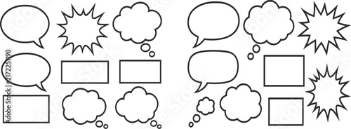 Speech Bubble and Thought Icons Illustration