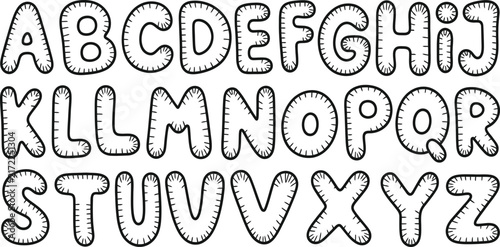 Dotted Alphabet Letters Illustration