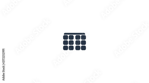 Dark rounded rectangle grid app menu icon.