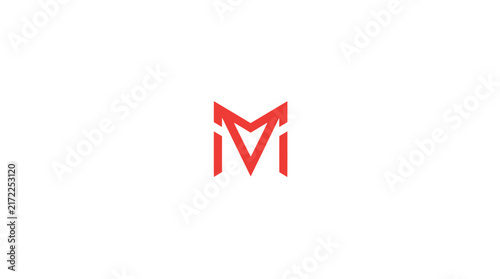 Modern orange geometric letter M logo icon
