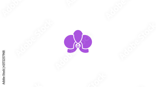 Purple floral orchid symbol.