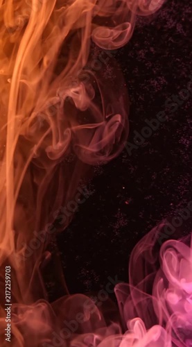 red smoke on black background
