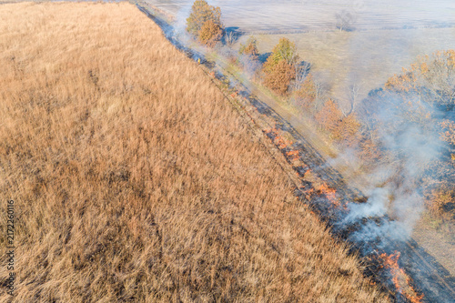 63863-03002 Prescribed Burn by IDNR Prairie Ridge State Natural Area Marion Co. IL
