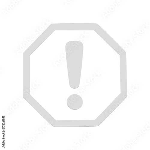 Fotografie Exclamation mark symbol inside octagonal border for web interface warning