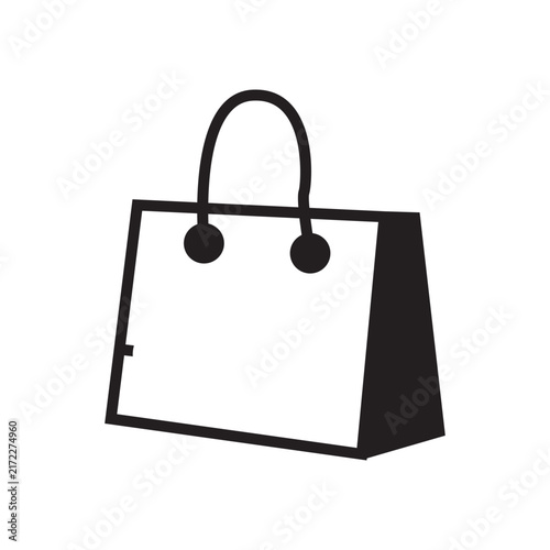 paper shopping bag glyph icon vector