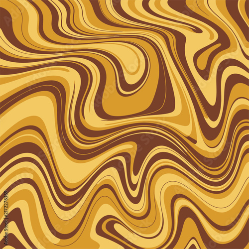 Seamless abstract liquid wave pattern in warm colors