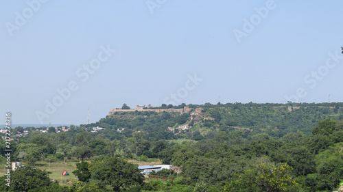 Panoramic Wide View of Chanderi Town from Chanderi Fort, Madhya Pradesh, India.