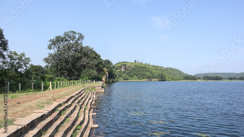 Lake in Historic Town of Chanderi in Madhya Pradesh, India