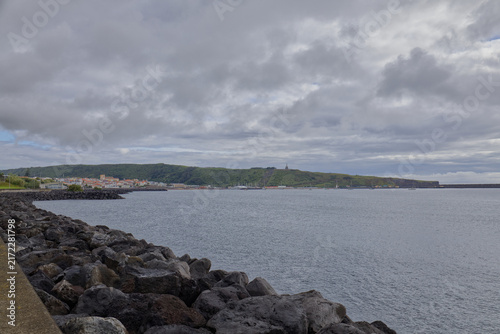 Konstfotografi Praia da vitória bay on terceira island, azores