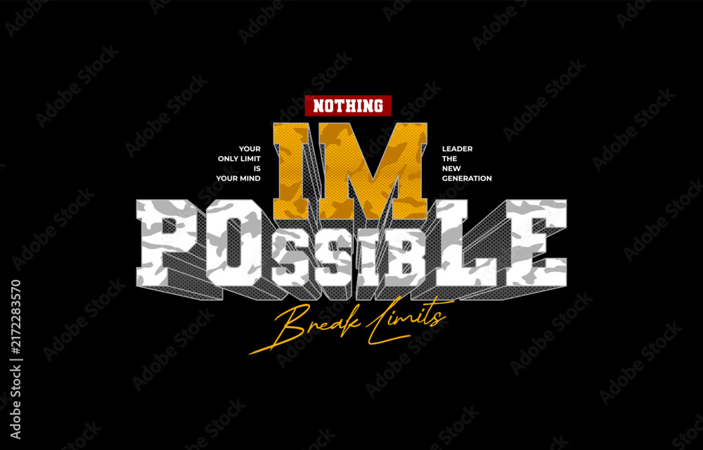 Fototapeta premium Modern and stylish typography slogan. Colorful abstract design vector illustration for print t shirt, typography, apparels, background, poster, banners and other uses.