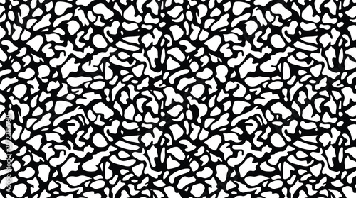 Abstract animal print black pattern on transparent background.