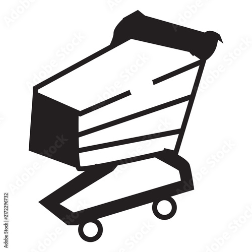 shopping cart trolley for buy icon vector