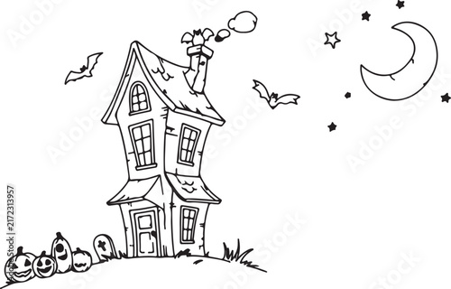 Halloween cartoon characters set