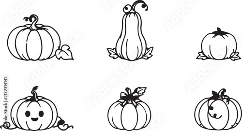 Halloween cartoon characters set