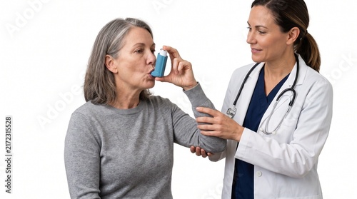 Adult Patient with Chronic Obstructive Pulmonary Disease Using an Inhaler