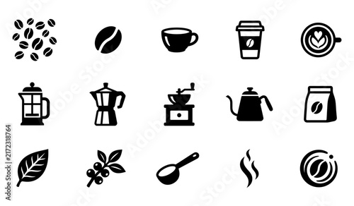 Seamless pattern featuring various coffee elements vector and decorative beverage icons for cafe branding and menu backgrounds