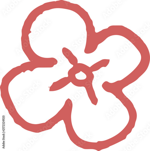 set of whimsical hand drawn floral, flower, leaves, branch clipart collection