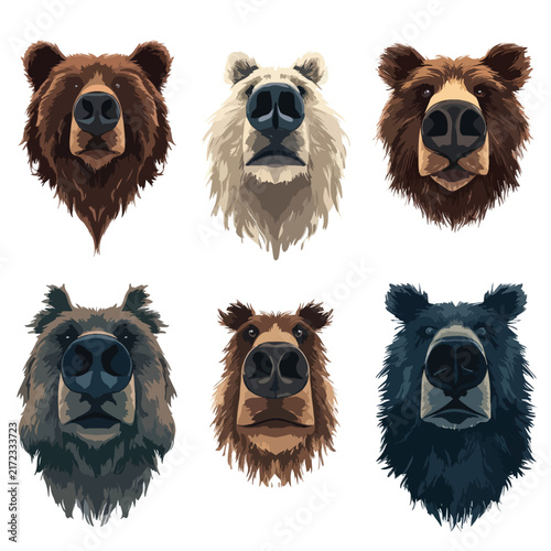 set of brown bears