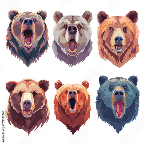 set of brown bears