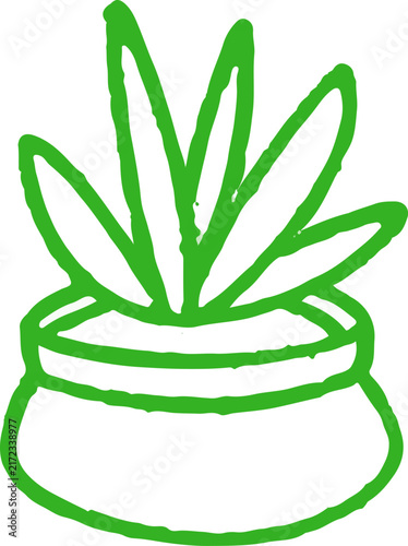 set of whimsical hand drawn leaves, grass, cactus, succulent, clipart collection