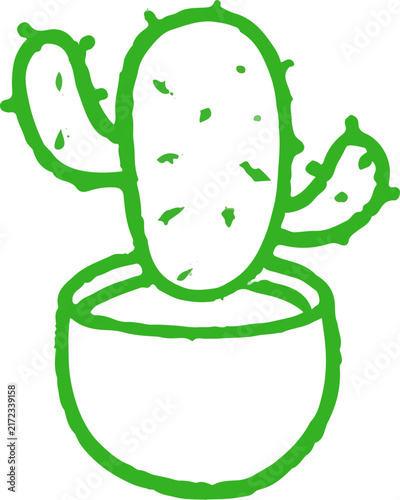 set of whimsical hand drawn leaves, grass, cactus, succulent, clipart collection