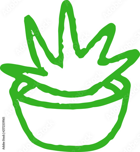 set of whimsical hand drawn leaves, grass, cactus, succulent, clipart collection
