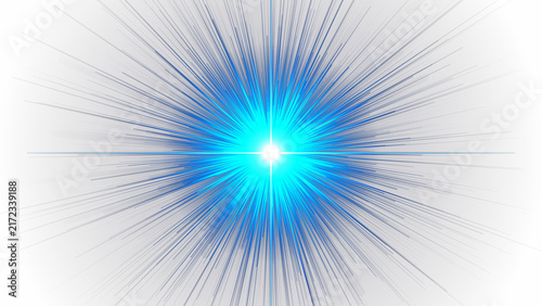 Konstfotografi Stunning Futuristic Light Speed Tunnel Effect with Vibrant Blue Cyan Streaks