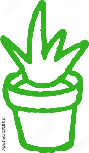 set of whimsical hand drawn leaves, grass, cactus, succulent, clipart collection