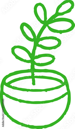 set of whimsical hand drawn leaves, grass, cactus, succulent, clipart collection