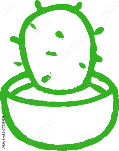 set of whimsical hand drawn leaves, grass, cactus, succulent, clipart collection