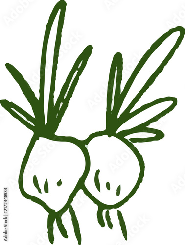 set of whimsical hand drawn gardening, leaves, grass, tree, bush clipart collection