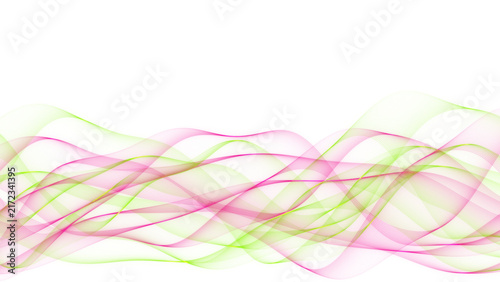 Vibrant Abstract Neon Wave Pattern with Glowing Pink & Green on Black - Futuristic Design