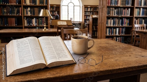 old books in library